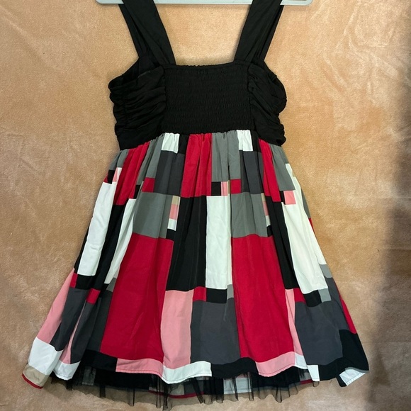 Candie's Black and Red Ruched Dress - Picture 2 of 9